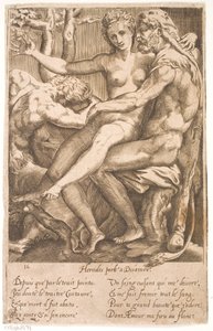 Herkül ve Deianire by Jacques Androuet Ducerceau d.Æ.