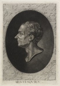 Montesquieu, Jean-Baptiste de Grateloup tarafından gravür, 1768 (mezzotint ile noktalı gravür) by Jacques-Antoine Dassier