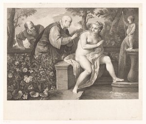 Susanna ve Yaşlılar by Jacques Beauvarlet