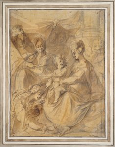 Aziz Anne ve Mary Magdalene ile kutsal aile by Jacques Bellange