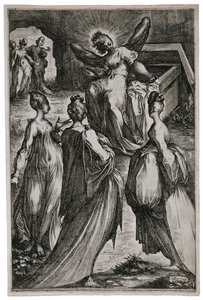 Kabirdeki Kutsal Kadınlar, 1613-16 (gravür ve gravür) by Jacques Bellange