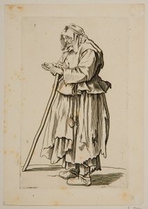 Sadaka Alan Dilenci Kadın (gravür) by Jacques Callot