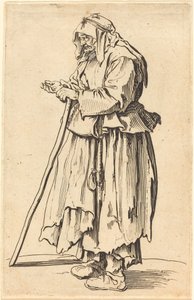 sadaka alan dilenci kadın by Jacques Callot