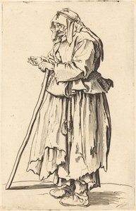 Sadaka Alan Dilenci Kadın, c. 1622. by Jacques Callot