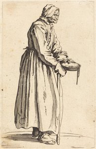 Pan ile dilenci kadın by Jacques Callot