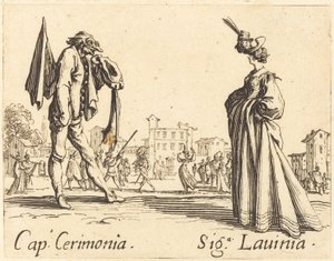 Kap. Töreni ve Siga. Lavinya, c. 1622. by Jacques Callot