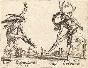 kap. Esgangarato ve Kap. Timsah, c. 1622. by Jacques Callot