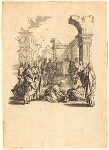 Havarilerin Ayaklarını Yıkanan Mesih by Jacques Callot
