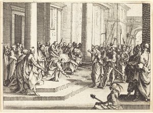 Mesih ve Zina Edilen Kadın by Jacques Callot