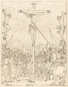 İsa çarmıhta. by Jacques Callot