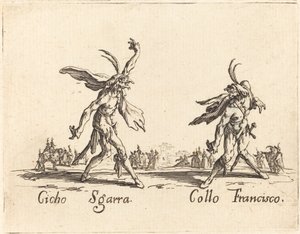Cicho Sgarra ve Collo Francisco by Jacques Callot