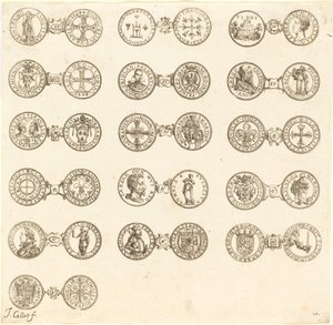 Madeni paralar [plaka 10] by Jacques Callot
