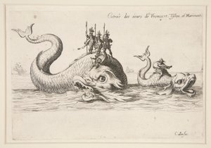 Kavga? la Barrière, MM Girişi. Varncourt, Tyllon ve Marimont by Jacques Callot