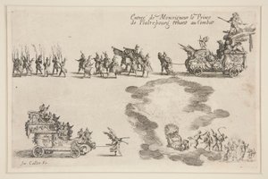 Savaş? la Barrière, Entr?e du Prince de Plaltzbourg by Jacques Callot