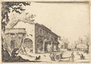 Bir Çiftliğin Avlusu by Jacques Callot
