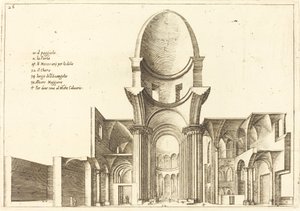 Bir Kilisenin Kesiti by Jacques Callot