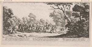 Malefactors'ın Keşfi, The Large Miseries of War'dan örnek by Jacques Callot