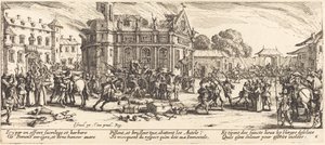 Bir Manastırın Yıkımı, c. 1633. by Jacques Callot
