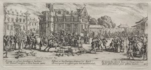 Bir Manastırın Yıkımı. by Jacques Callot