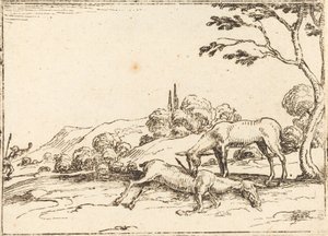 Doe Tayının Yasını Tutuyor by Jacques Callot