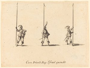 Yükseltilmiş Pikes ile Matkap by Jacques Callot