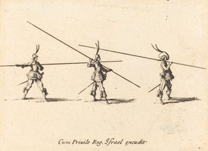 Eğik Pikes ile Matkap by Jacques Callot