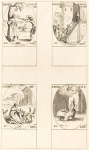Edmund, İngiltere Kralı, Şehit, Bakirenin Sunumu, St. Columba, St. Cecil. by Jacques Callot