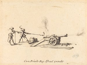Topu ateşlemek by Jacques Callot
