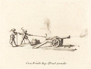 Topun Ateşlenmesi, 16341635. by Jacques Callot