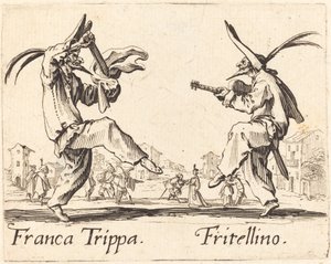 Franca Trippa ve Fritellino, c. 1622. by Jacques Callot