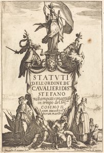 "Aziz Stephen Şövalyeleri Tarikatı Tüzükleri" için ön yazı by Jacques Callot