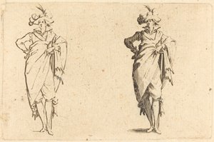Beyefendi El Kalçasında Önden Görüntülendi, c. 1622. by Jacques Callot