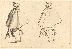 Arkadan Görülen Büyük Mantolu Beyefendi by Jacques Callot