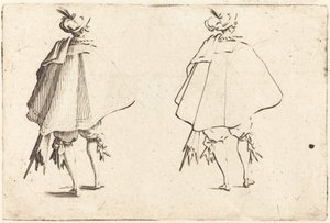 Arkadan Görülen Büyük Mantolu Beyefendi by Jacques Callot