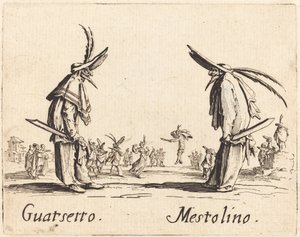Guatsetto ve Mestolino, c. 1622. by Jacques Callot