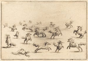Koşan atlar by Jacques Callot