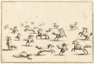 Koşan atlar by Jacques Callot