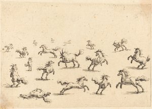 Koşan atlar by Jacques Callot