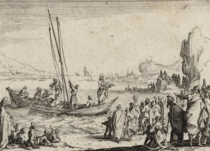 Deniz Kenarında Vaaz Eden İsa, 1635 by Jacques Callot