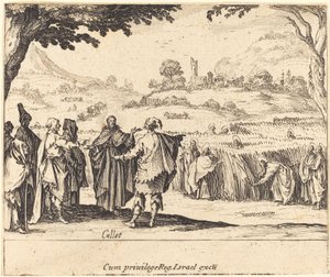 Ferisilerle İsa, 1635. by Jacques Callot