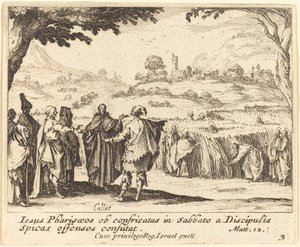 Ferisilerle İsa, 1635. by Jacques Callot
