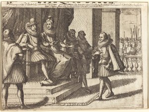 Kral ve Kraliçe Türkler Hakkında Danışmada [recto] by Jacques Callot