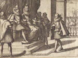 Kral ve Kraliçe Türkler Hakkında Danışmada [recto], 1612. by Jacques Callot
