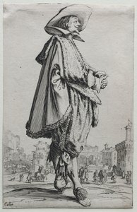 La Noblesse: Profilde Ellerini Sıkışmış Bir Beyefendi by Jacques Callot