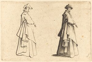 Büyük Paltolu Bayan by Jacques Callot