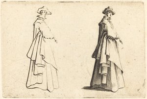 Büyük Paltolu Bayan by Jacques Callot