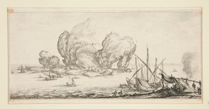 Giovanni de Medici için Manzaralardan Le grand rocher (The Huge Rock), by Jacques Callot