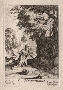 Tövbekarlar: Aziz Jerome. by Jacques Callot
