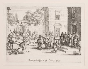 La vie de l serisinden Les adieux (Elvedalar) by Jacques Callot