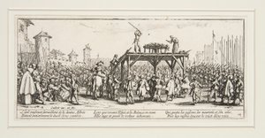 Savaşın büyük sefaletleri: N. 14 - Çark by Jacques Callot